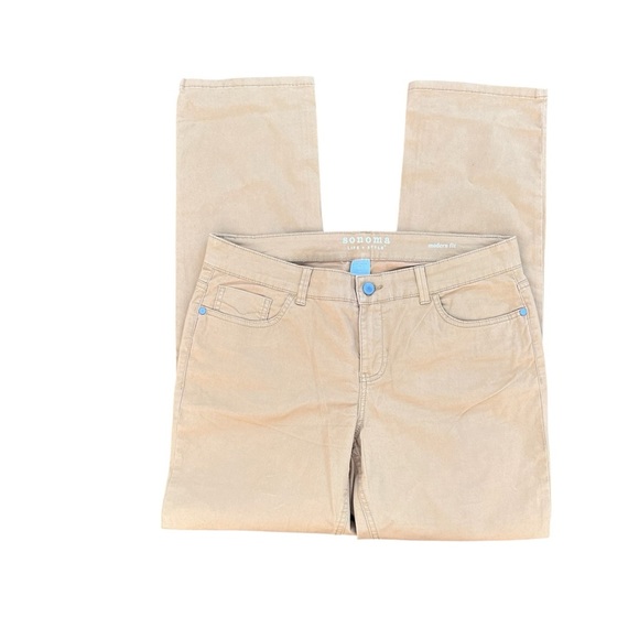 Women’s deep colored mustard yellow pants by Sonoma size 12 T/L - Picture 3 of 5